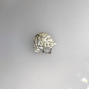 Silver 835 vintage single clip on earring